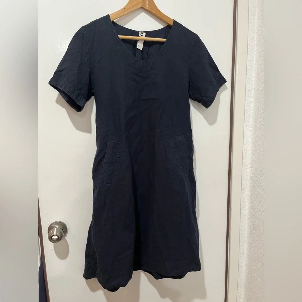 MHL by Margaret Howell Navy Linen Dress Size I - Picture 1 of 8